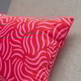 SANDMOTT Cushion, bright red/bright pink, 12x23 "
