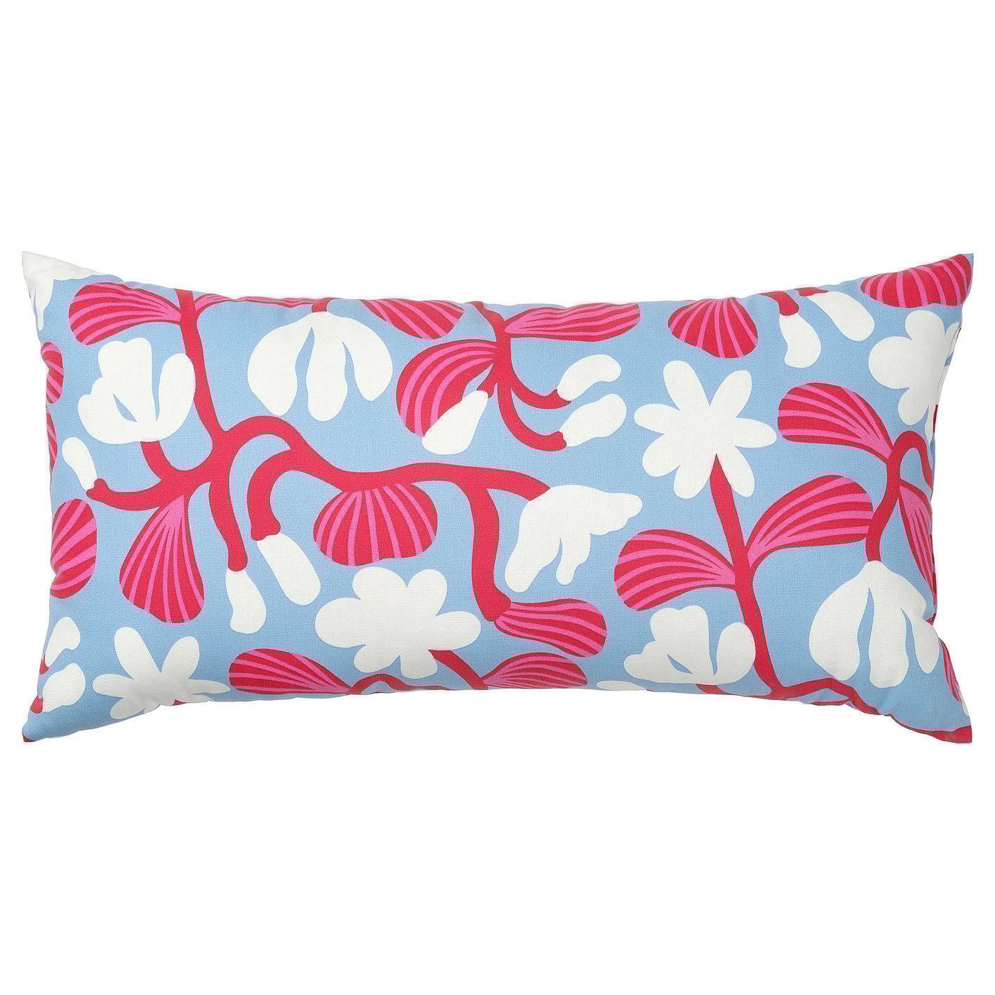Cushion, Light Blue/Bright Red