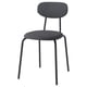 Sandberg chair, grey, metal frame, round seat, curved back, modern design.