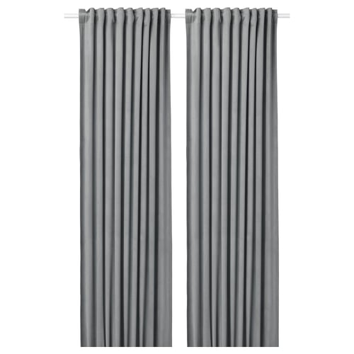 SANDSVINGEL curtains, 1 pair, gray, 53x98" IKEA