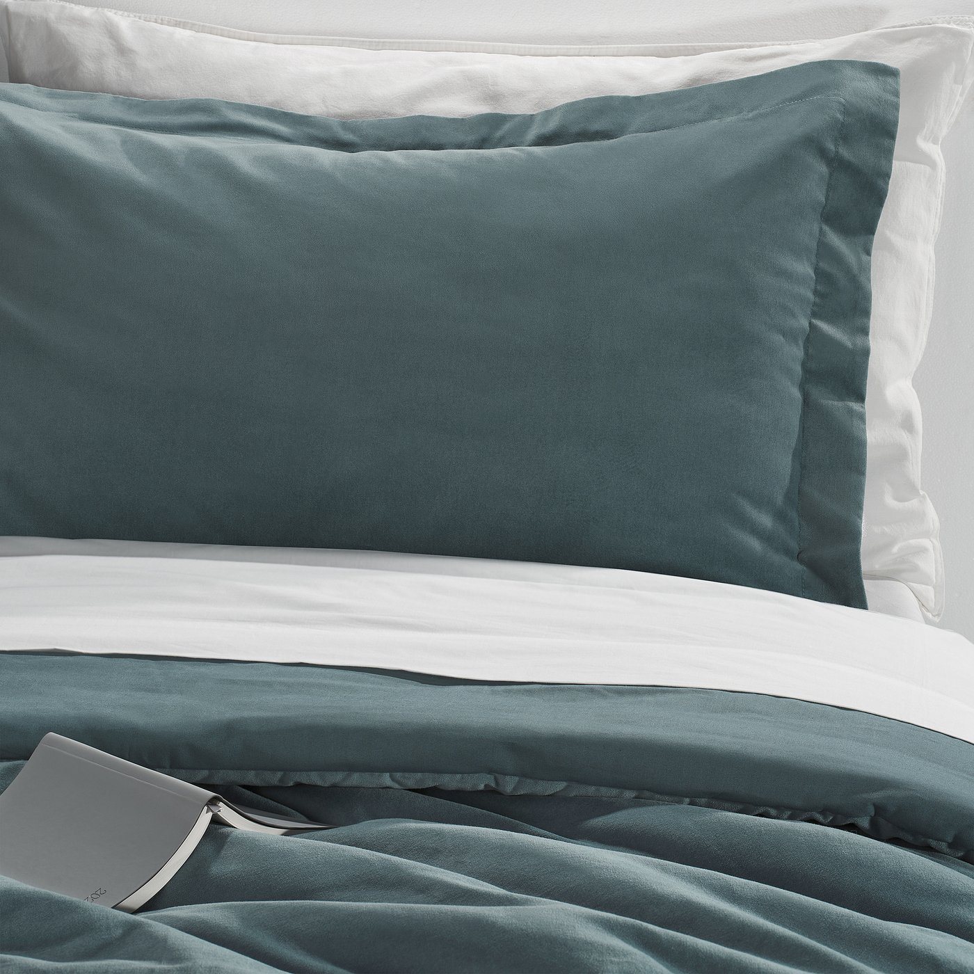 ダリアチャコールグレー34 SANELA comforter set, dark gray-turquoise, Twin/Twin X-long - IKEA