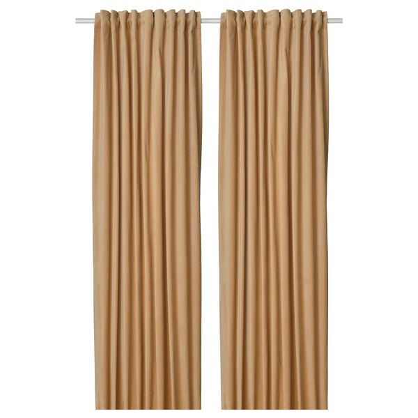 SANELA curtains, 1 pair, beige, 55x98" IKEA