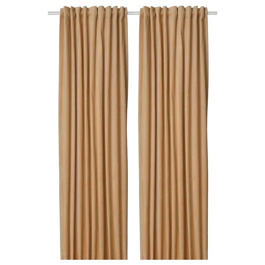 SANELA curtains, 1 pair, beige, 55x98" IKEA