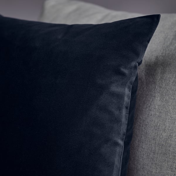 SANELA Cushion cover, dark blue, 20x20 "