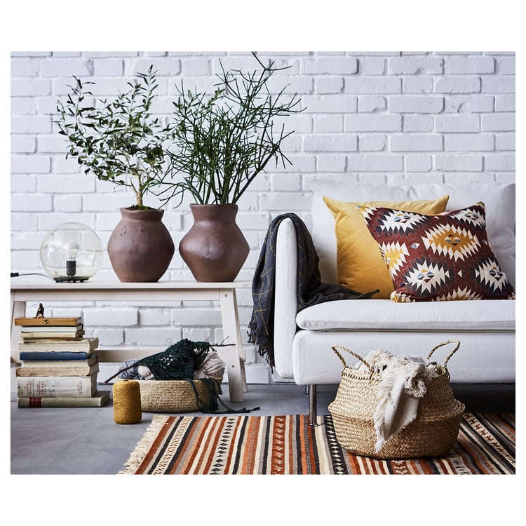 SANELA cushion cover, golden brown, 20x20" IKEA