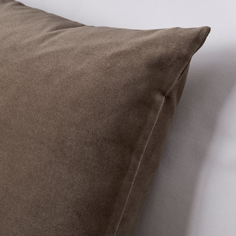 SANELA cushion cover, gray/brown, 20x20" IKEA