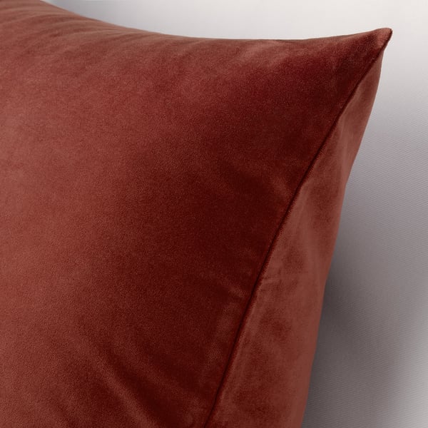 SANELA cushion cover, red/brown, 26x26" IKEA