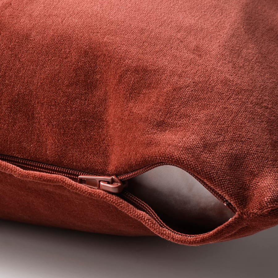 SANELA cushion cover, red/brown, 26x26" IKEA