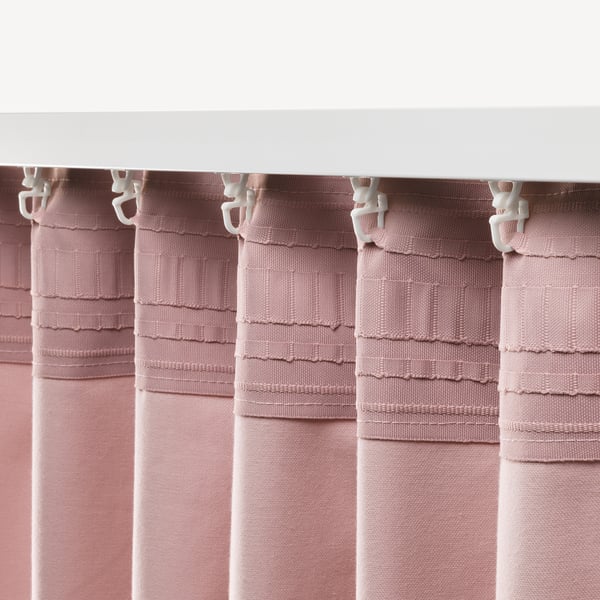 Sanela Room Darkening Curtains 1 Pair Light Pink Ikea