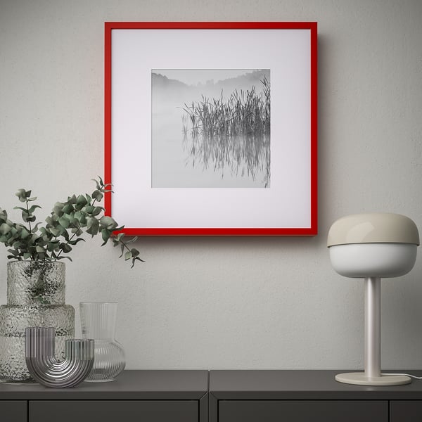 SANNAHED Frame, red, 19 ¾x19 ¾ "