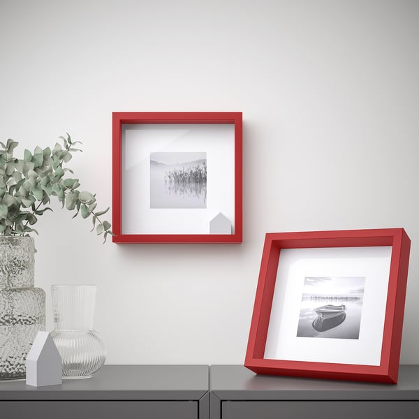 SANNAHED Frame, red, 9 ¾x9 ¾ "