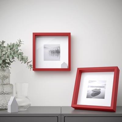 SANNAHED Frame, red, 9 ¾x9 ¾ "