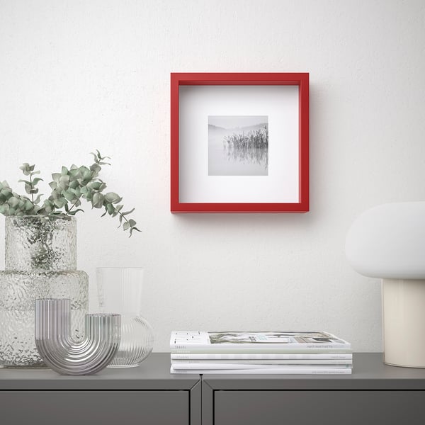 SANNAHED Frame, red, 9 ¾x9 ¾ "
