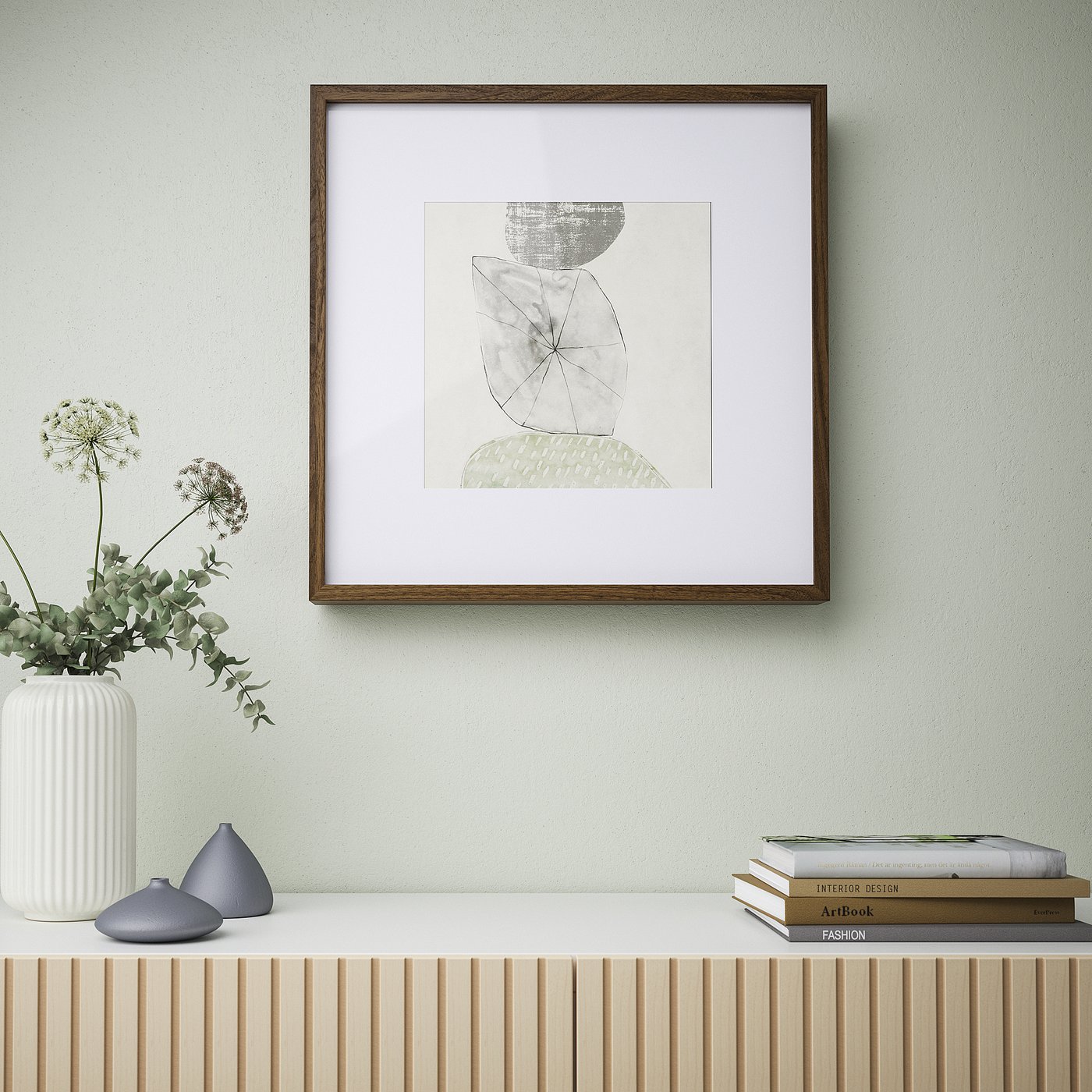 SANNAHED frame, walnut effect, 19 ¾x19 ¾