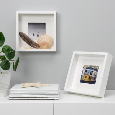 SANNAHED Frame, white, 9 ¾x9 ¾ "