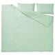 SCHERSMIN green duvet set, organic cotton, soft muslin fabric, includes duvet and pillowcases, envelope closure.