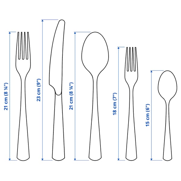 SEDLIG 20-piece flatware set, stainless steel