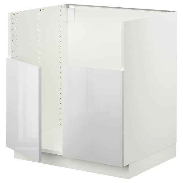 White kitchen cabinet frame, modern design, square shape, no screws visible, part of SEKTION system.