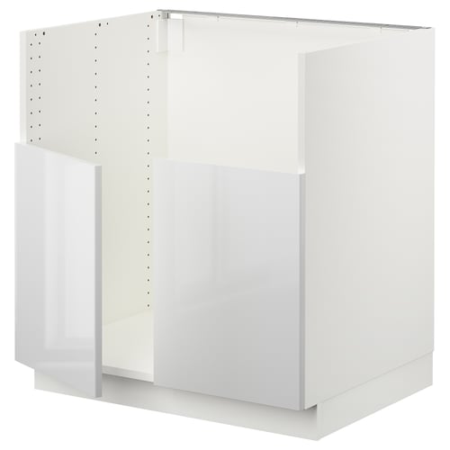 White kitchen cabinet frame, modern design, square shape, no screws visible, part of SEKTION system.