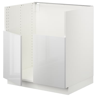 White kitchen cabinet frame, modern design, square shape, no screws visible, part of SEKTION system.