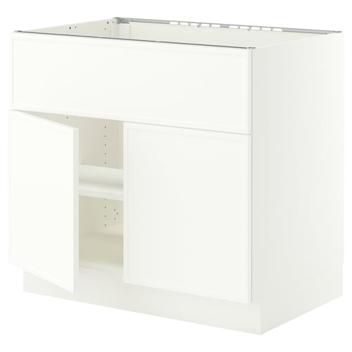 SEKTION Base cab f cooktop/int extr 2 doors, white/Aspudden matte white, 36x24x30 "