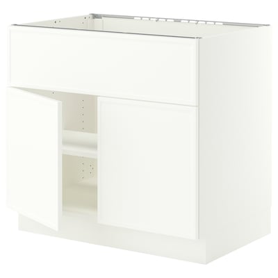 SEKTION Base cab f cooktop/int extr 2 doors, white/Aspudden matte white, 36x24x30 "