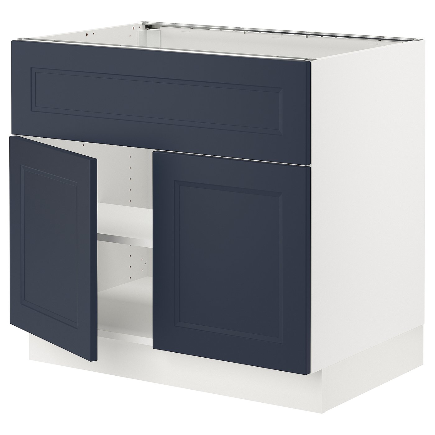 Base Cab F Cooktop/Int Extr 2 Doors, White Axstad/Matte Blue