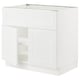SEKTION Base cab f cooktop/int extr 2 doors, white/Axstad matte white, 36x24x30 "