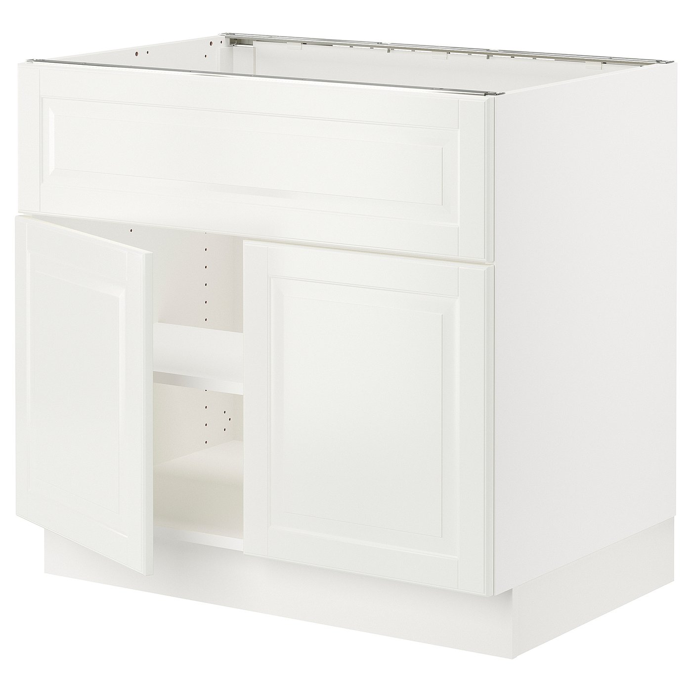 Base Cab F Cooktop/Int Extr 2 Doors, White/Bodbyn Off-White