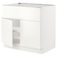 Option: SEKTION Base cab f cooktop/int extr 2 doors, white/Havstorp beige, 36x24x30 "