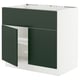 SEKTION Base cab f cooktop/int extr 2 doors, white/Havstorp deep green, 36x24x30 "