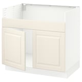 SEKTION Base cab f HAVSEN double bowl sink, white/Bodbyn off-white, 36x24x30 "