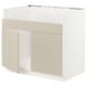 SEKTION Base cab f HAVSEN double bowl sink, white/Havstorp beige, 36x24x30 "