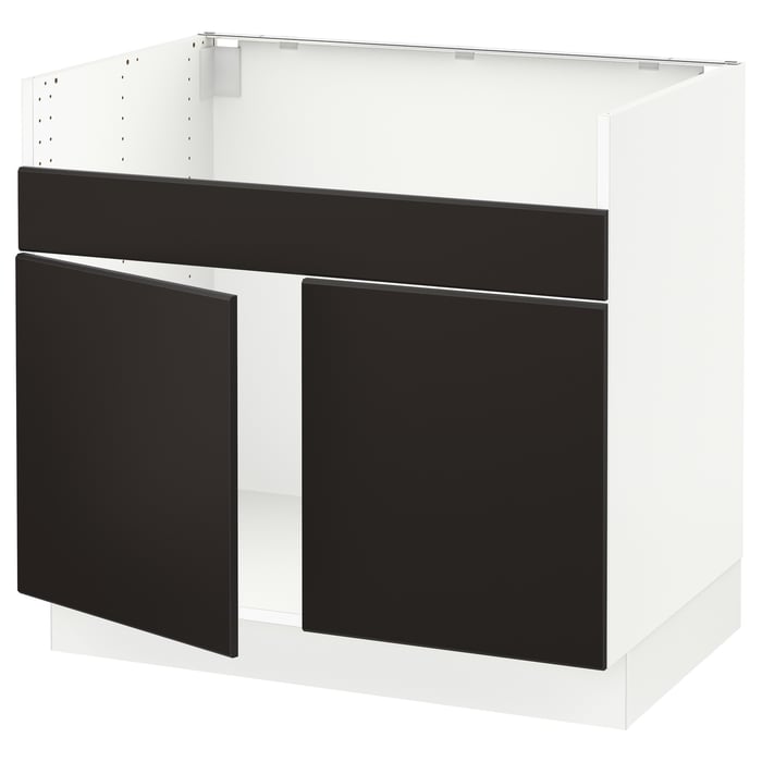 SEKTION Base for HAVSEN double bowl sink, white/Kungsbacka