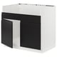 SEKTION Base cab f HAVSEN double bowl sink, white/Upplöv matte anthracite, 36x24x30 "