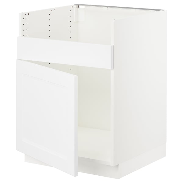 SEKTION Base cab f HAVSEN single bowl sink, white/Axstad matte white, 24x24x30 "
