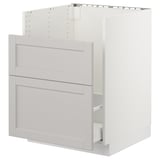 SEKTION Base cab f/HAVSEN sink+recycling, white Maximera/Lerhyttan light gray, 24x24x30 "