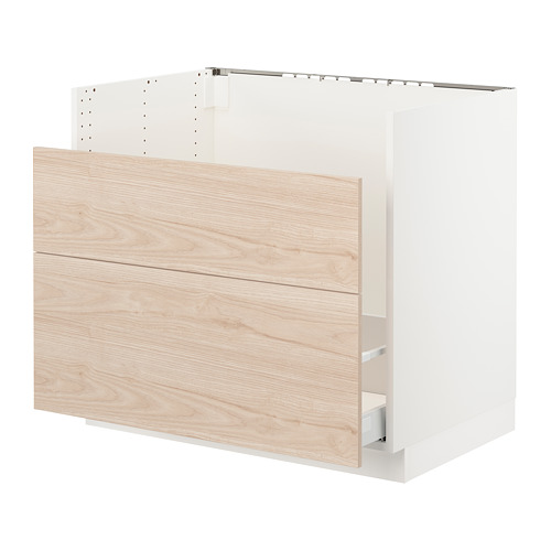 SEKTION Base cab f/HAVSEN sink+recycling Askersund light ash effect