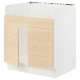 SEKTION Base cab f TALLSJÖN sink, white/Askersund light ash effect, 30x24x30 "
