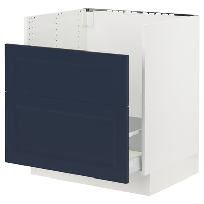 SEKTION Base cab f TALLSJÖN sink, white Axstad/matte blue, 30x24x30 "