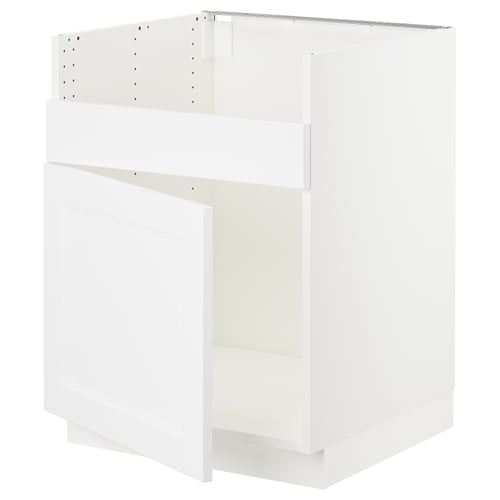 White SEKTION cabinet: modern, rectangular; particleboard, fiberboard, foil.