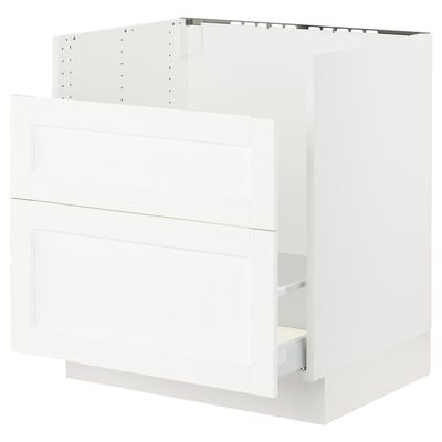 SEKTION Base cab f TALLSJÖN sink, white Enköping/white wood effect, 30x24x30 "