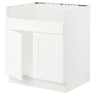 SEKTION Base cab f TALLSJÖN sink, white Enköping/white wood effect, 30x24x30 "