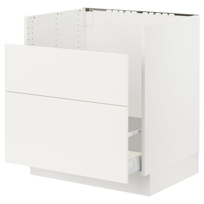 SEKTION Base cab f TALLSJÖN sink, white/Havstorp beige, 30x24x30 "