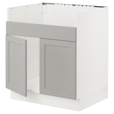 SEKTION Base cab f TALLSJÖN sink, white/Lerhyttan light gray, 30x24x30 "