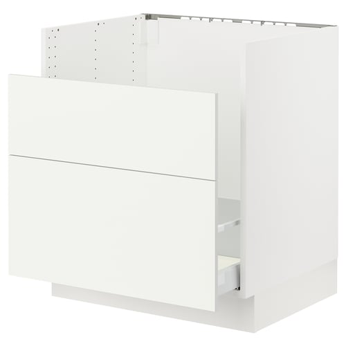 Ikea SEKTION white kitchen cabinet, sleek modern design, includes drawer, minimalist style.