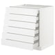 SEKTION Base cabinet/6 fronts/6 low drawers, white Maximera/Axstad matte white, 30x24x30 "