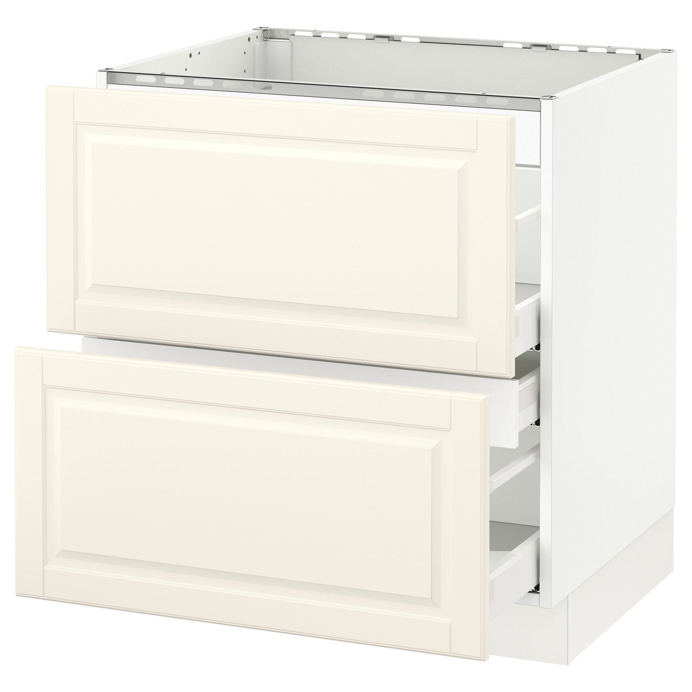 Base Cabinet F/Cooktop W/3 Drawers, White Maximera/Bodbyn Off-White