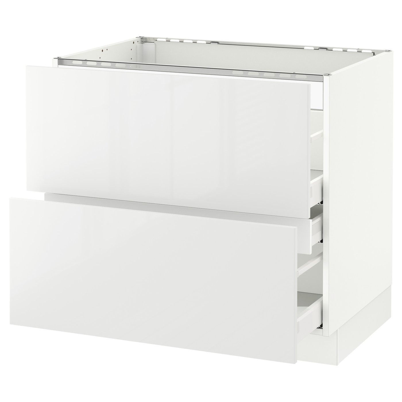 Base Cabinet F/Cooktop W/3 Drawers, White Maximera/Ringhult White