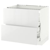 SEKTION Base cabinet f/cooktop w/3 drawers, white Maximera/Ringhult white, 36x24x30 "